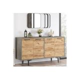 Aparador Moderno Color Cambria-Cemento con 4 Puertas