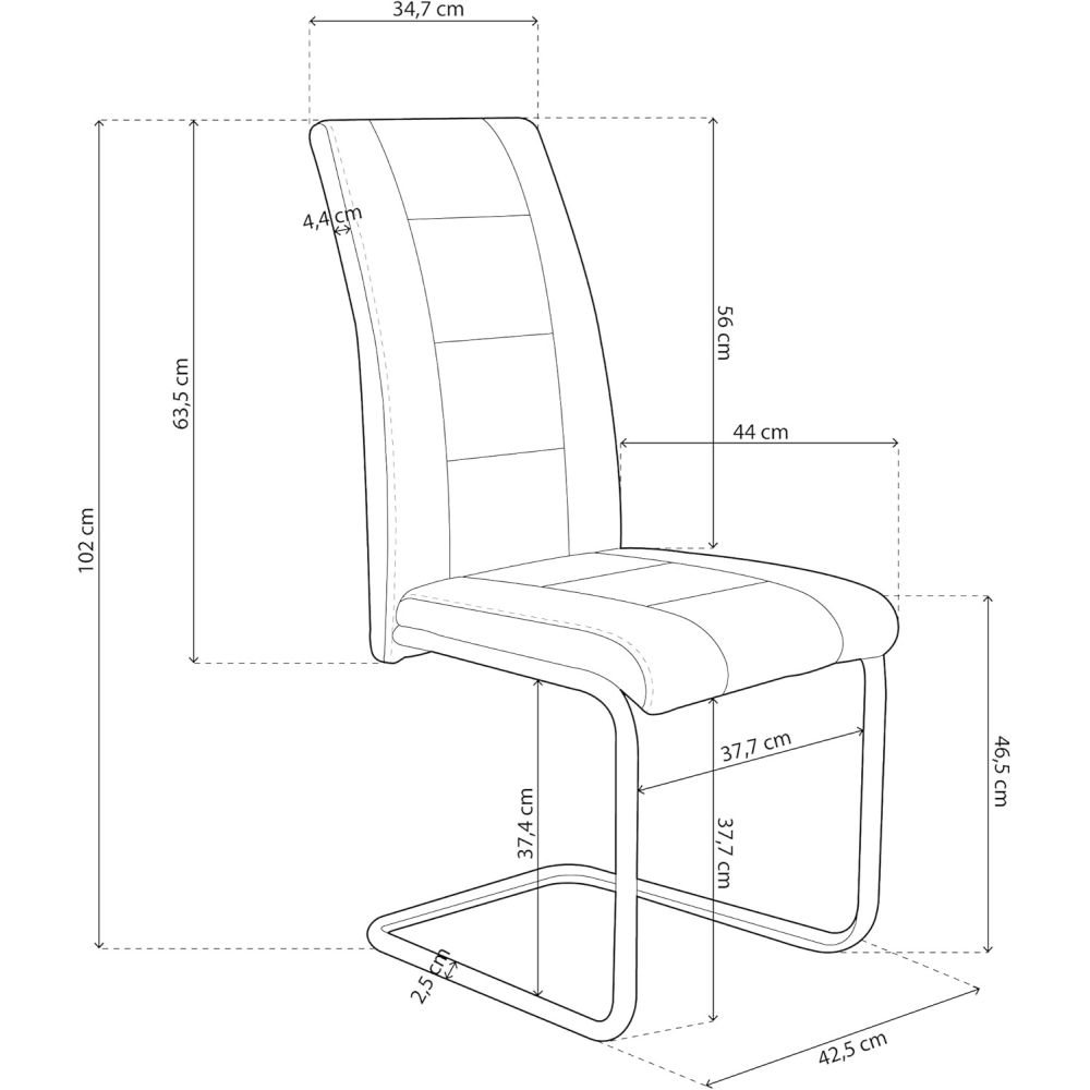 Pack de 4 Sillas Tapizadas para Salón