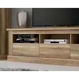 Mueble Mesa TV,Mesa de televisión 3 Puertas y 3 Estantes