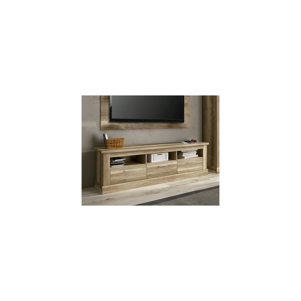 Mueble Mesa TV,Mesa de televisión 3 Puertas y 3 Estantes