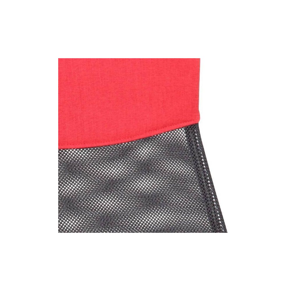 Silla de Oficina Ergonómica con Respaldo Alto en Símil Piel Negra y Roja, 59x60x110 cm