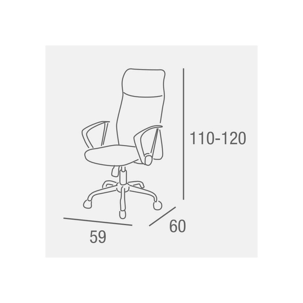 Silla de Oficina Ergonómica con Respaldo Alto en Símil Piel Negra y Roja, 59x60x110 cm